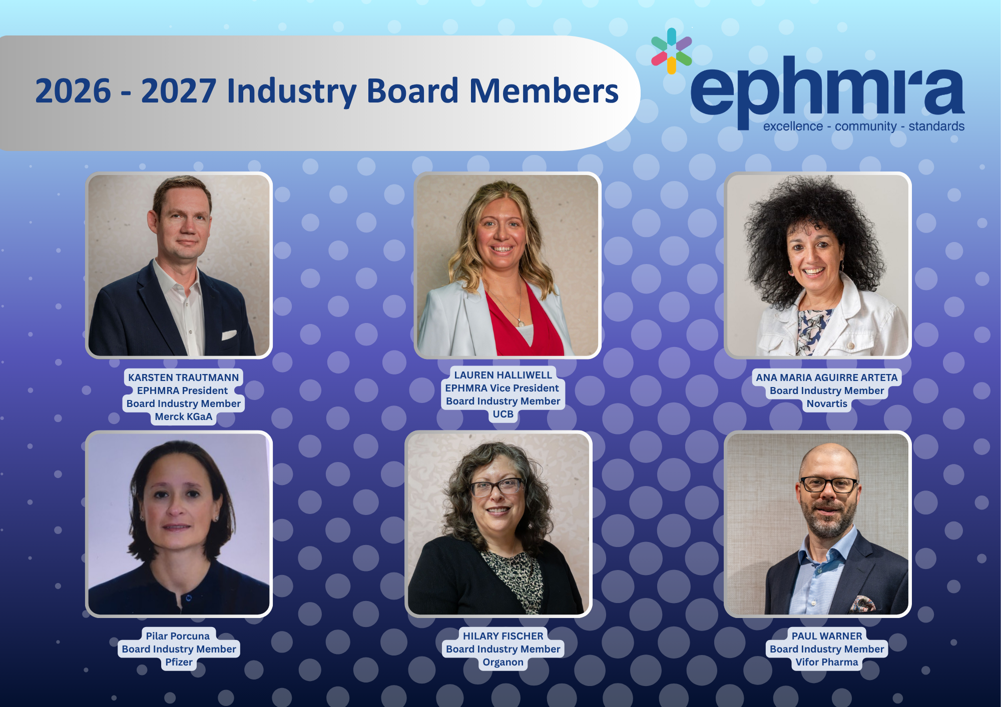 Introducing the 2026–2027 EPHMRA Industry Board Members.