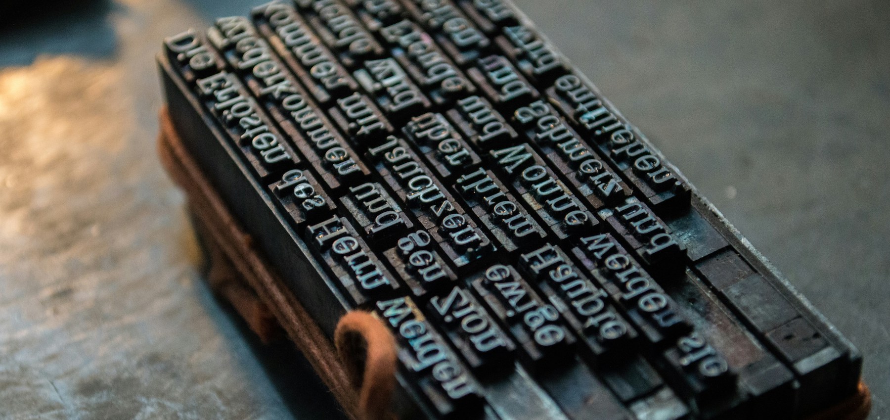 Some metal typography waiting to be used in printing. Image from unsplash, universal license.