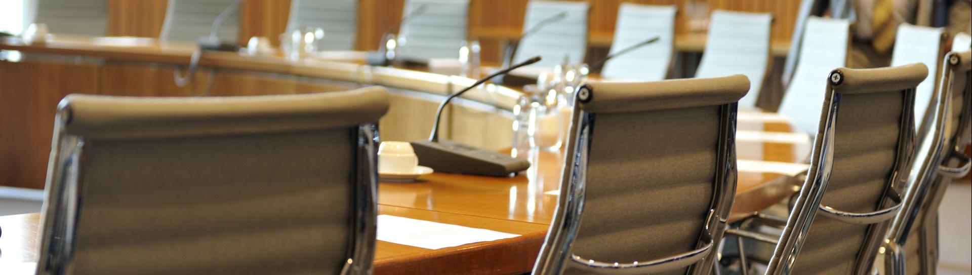 board room with chairs
