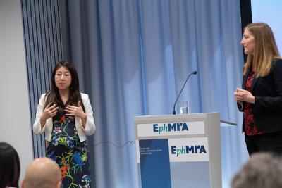 Winner Katy Irving from HRW and Yuuki Ochiai from Janssen