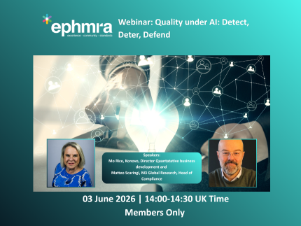 Quality under AI: Detect, Deter, Defend” and how the industry can stay ahead of emerging risks to data integrity