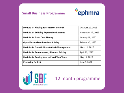 EPHMRA’s Small Business Forum - 12 Month Programme 